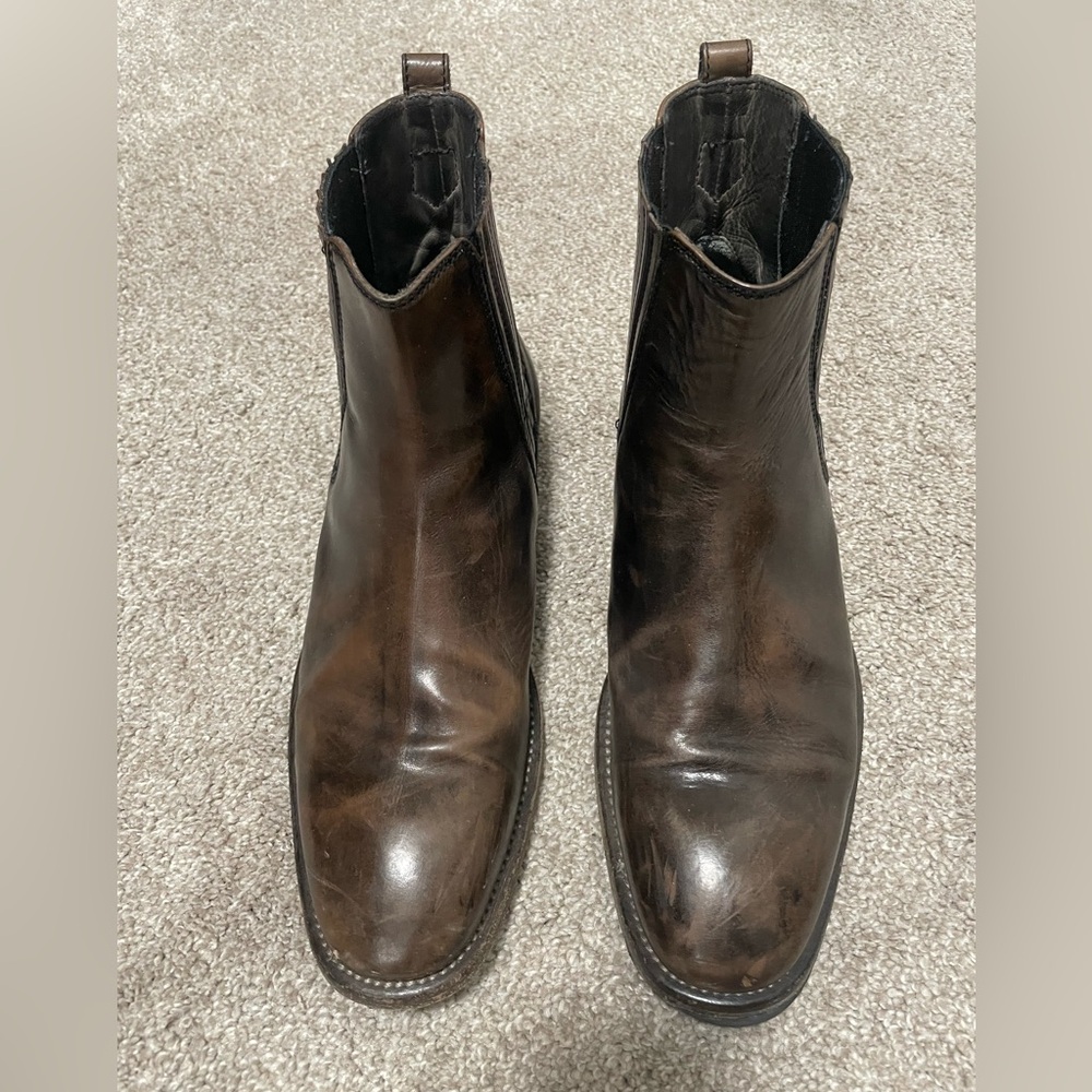 John Varvatos Men's Brown Chelsea Boots